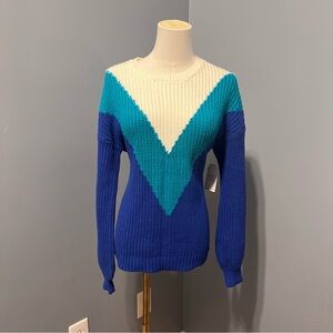 Blue Chevron Sweater